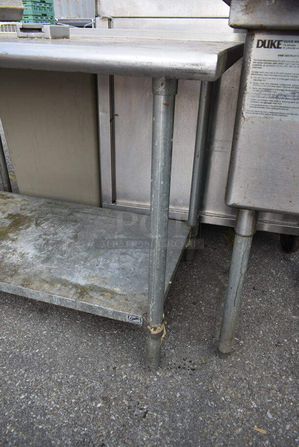 Stainless Steel Table w/ Metal Under Shelf and Vegetable Cutter Mount. - Image 4 of 4