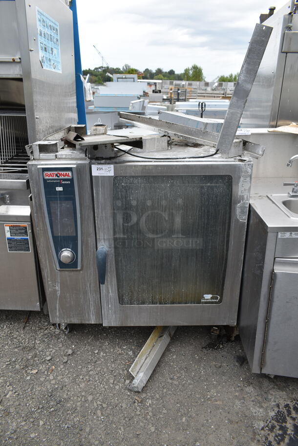 Rational Stainless Steel Commercial Combi Convection Oven w/ View Thorough Door on Commercial Casters. - Image 1 of 6
