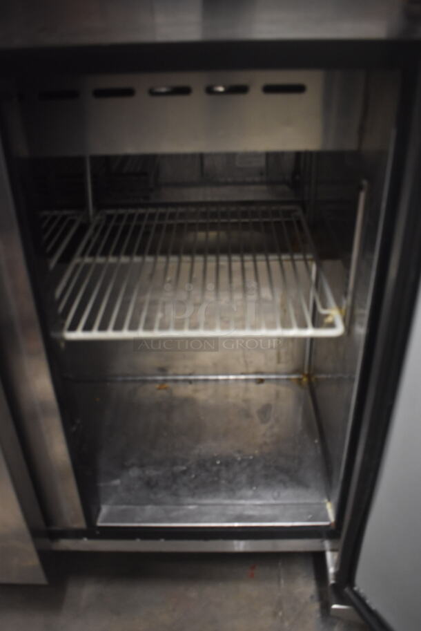 Turbo Air MST-36 Commercial Stainless Steel Sandwich/Salad Prep Table With 11 Drop-In Bins And Two-Door Refrigerated Base And Polycoated Shelves. 115V. Tested and Working! - Image 6 of 7