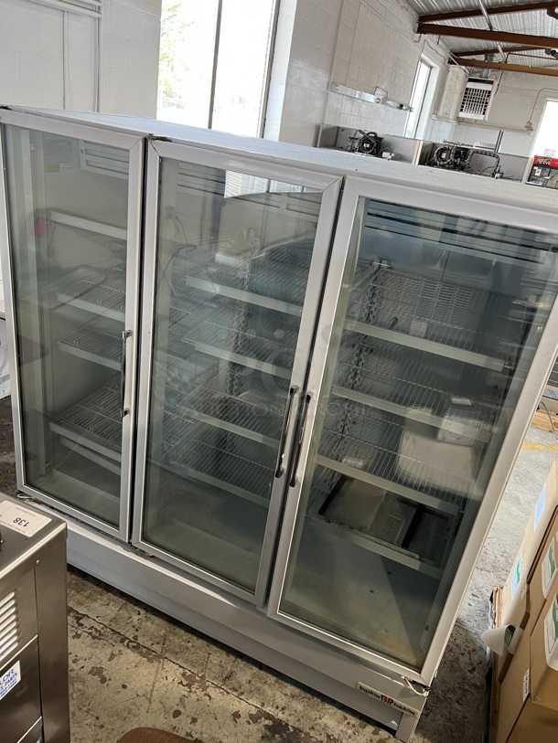 National Model ULG80BCP-6 Metal Commercial 3 Door Reach In Freezer Merchandiser w/ Poly Coated Racks. 115/208-230 Volts, 1 Phase. 78x33x80 - Image 7 of 8