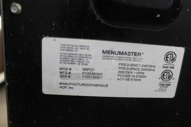 2 Menumaster MXP20 Commercial High Speed Ovens. 208/230 Volt. 2 Times Your Bid! - Image 6 of 8