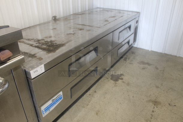 Turbo Air TCBE-82SDR Commercial Stainless Steel 4 Drawer Refrigerated Chef Base. 115V. Tested and Working! - Image 2 of 6