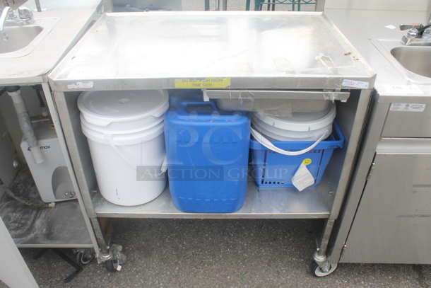 Win-holt Stainless Steel Commercial Table w Under Shelf w/ Drawer on Commercial Casters. - Image 1 of 7