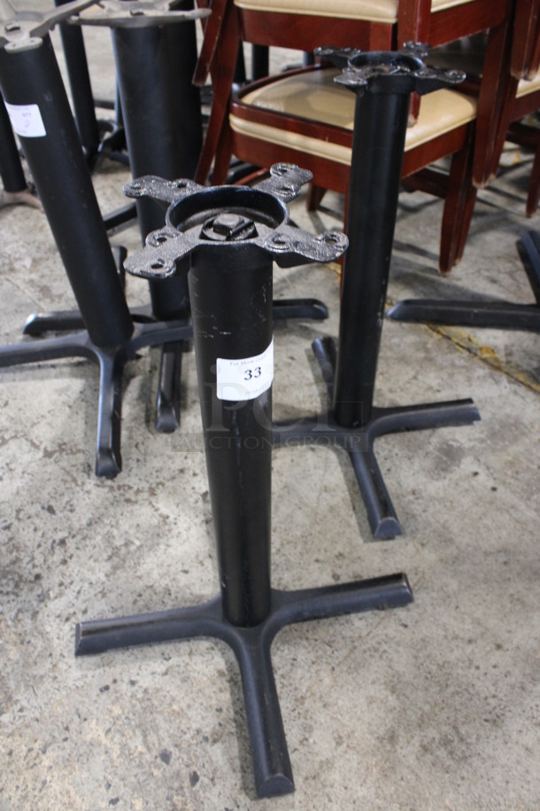 2 Black Metal Table Bases. 21x21x28. 2 Times Your Bid! - Image 3 of 4