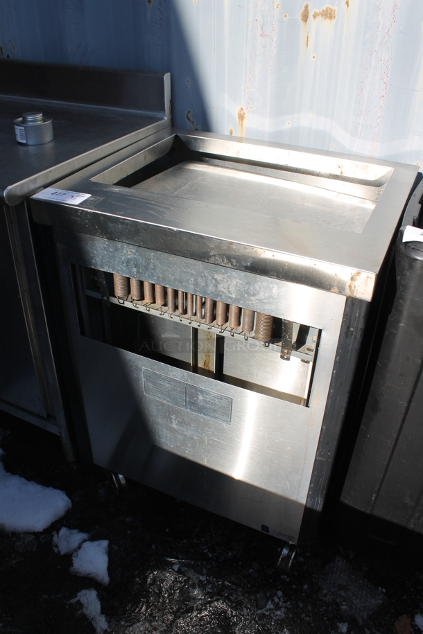 Stainless Steel Commercial Baking Pan Return on Commercial Casters.