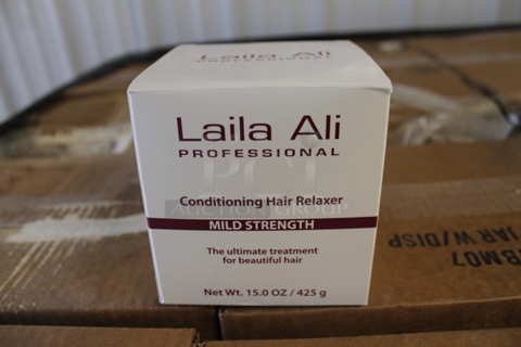 PALLET LOT of 180 BRAND NEW Boxes of Laila Ali Mild Strength Conditioning Hair Relaxer. 180 Times Your Bid!