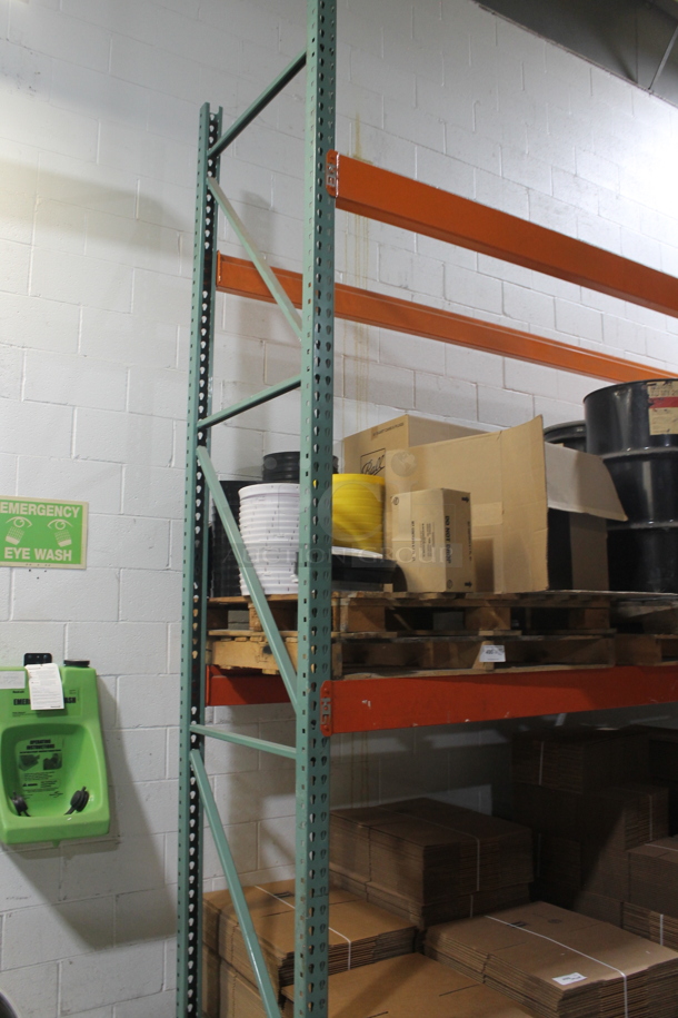 ALL ONE MONEY! Lot of Orange and Green Metal Pallet Racking. Does Not Include Contents. BUYER MUST REMOVE. - Image 2 of 5