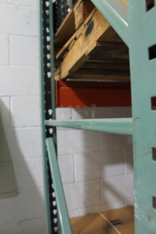 ALL ONE MONEY! Lot of Orange and Green Metal Pallet Racking. Does Not Include Contents. BUYER MUST REMOVE. - Image 3 of 5