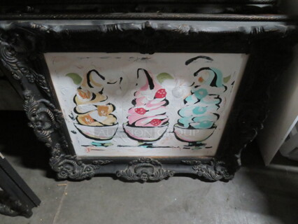One 26X22 Vintage Framed Canvas.