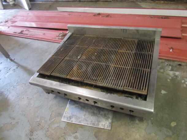 One Natural Gas  Charbroiler. No KNOBS. 36X29X18 - Image 2 of 2