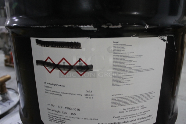 ALL ONE MONEY! Lot of 5 Metal Barrels; WD Zinc, Blue Magic Catalyst, MC Catalyst. BUYER MUST REMOVE. - Image 11 of 12