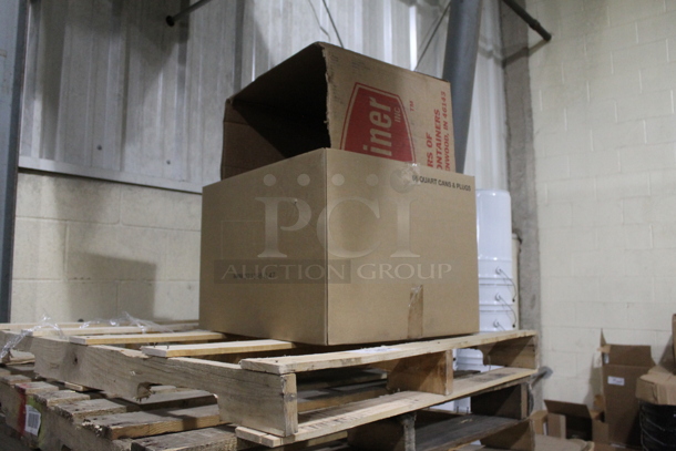 ALL ONE MONEY! Lot of 16 Wooden Pallets and 2 Cardboard Boxes. BUYER MUST REMOVE. - Image 3 of 3