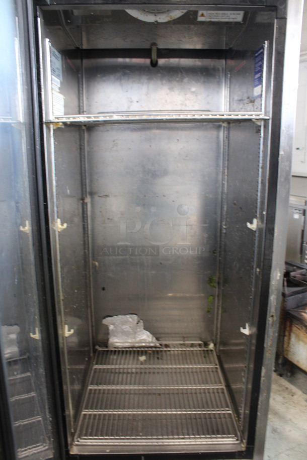 Turbo Air Model TSR-23SD-N6-L Stainless Steel Commercial Single Door Reach In Cooler w/ Poly Coated Racks on Commercial Casters. 115 Volts, 1 Phase. 27x30.5x83.5. Tested and Working! - Image 4 of 6