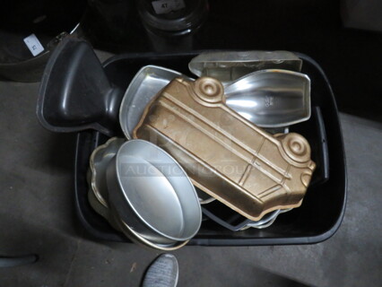 One Mega Lot Of Assorted Cake Pans. TOTE NOT INCLUDED!