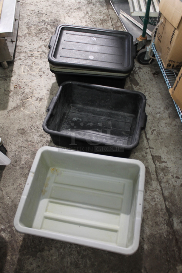 ALL ONE MONEY! Lot of 3 Poly Bins and 1 Lid - Image 2 of 2