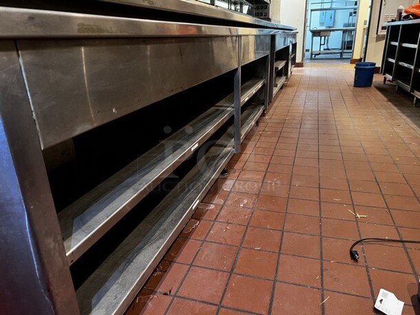 Multi-Pan Drop-in Cooks Table W/Under Counter Storage - Image 2 of 2