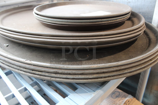 12 Brown Serving Trays, 4 of Each Size. Includes 14x14x0.5. 12 Times Your Bid! - Image 3 of 3