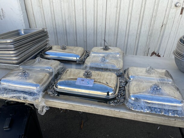 Nice! Commercial Stainless Steel Presentation Plates NSF With Glass Plate - Image 4 of 8