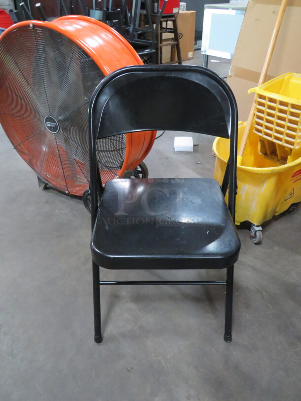 Black Metal Folding Chair. 5XBID - Image 1 of 1