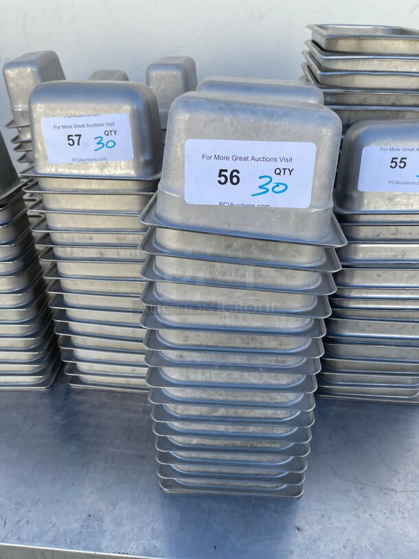 Clean! Commercial Stainless Steel Food Grade Containers 1/8 Size NSF  - Image 2 of 2