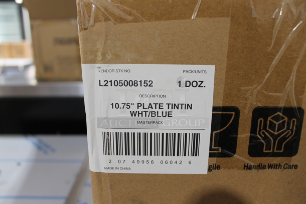 Box of 12 BRAND NEW! Luzerne 10.75" White Ceramic Plates.  - Image 6 of 6