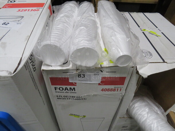 Case Of 6oz Foam Cups. - Image 1 of 1