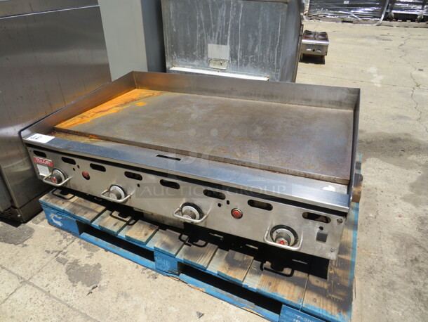 One Vulcan 4 Foot Natural Gas Griddle. #MSA-48-101. 48X33X16 - Image 2 of 2