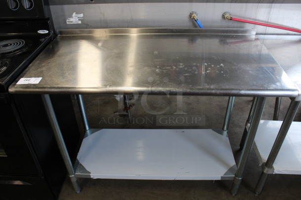 Stainless Steel Commercial Table w/ Metal Under Shelf. 48x24x37