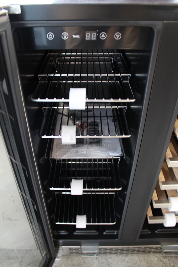 BRAND NEW SCRATCH AND DENT! Whynter BWB-2060FDS 24" Built-In French Door Dual Zone 20 Bottle Wine 60 Can Beverage Cooler Merchandiser. 115 Volts, 1 Phase. Tested and Working!
 - Image 2 of 4
