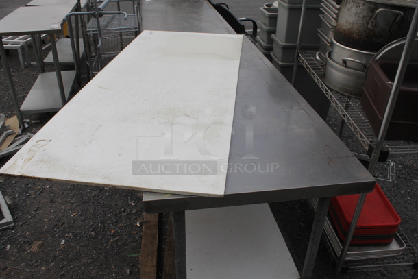 Stainless Steel Table w/ Cover and Undershelf - Image 6 of 6
