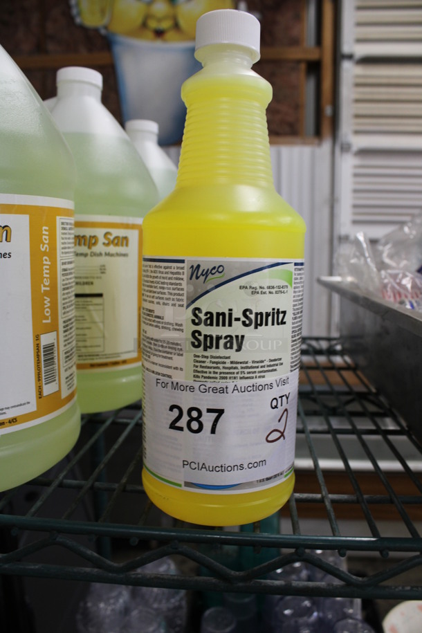 2 Nyco Sani-Spritz Spray Bottles. 3.5x3.5x10. 2 Times Your Bid!