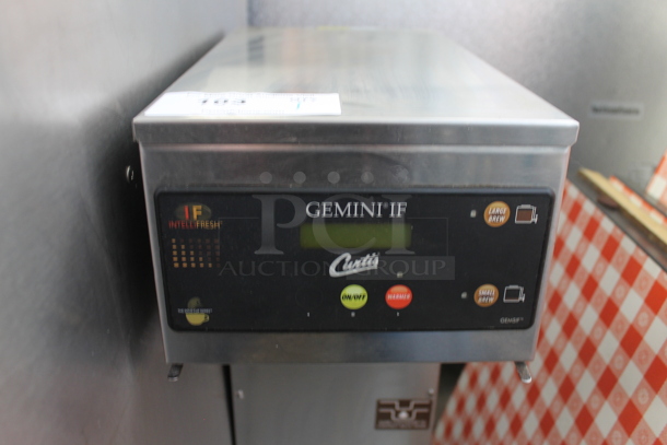 Curtis GEMSIF10A2419 Stainless Steel Commercial Countertop Coffee Machine w/ Hot Water Dispenser. 220 Volts, 1 Phase.  - Image 2 of 5