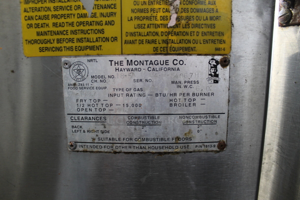 Montague 18-5A Stainless Steel Commercial Natural Gas Powered 2 Burner Range.  - Image 5 of 5