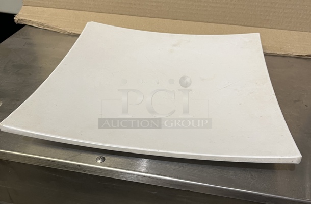White Square Plates, 12 - Image 1 of 2