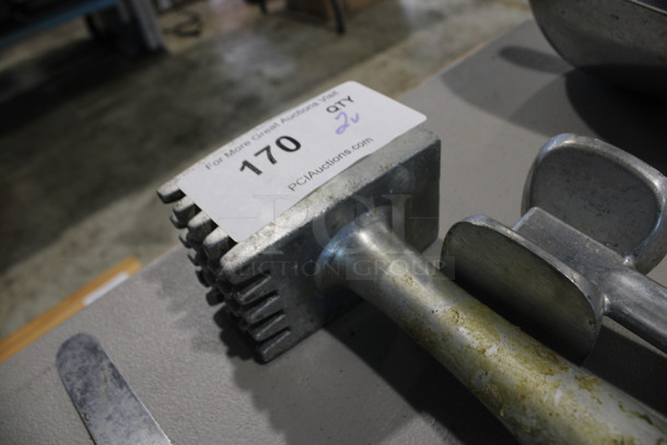 2 Various Metal Manual Meat Tenderizers. 13x4x2.5, 10x3x2.5. 2 Times Your Bid! - Image 3 of 3