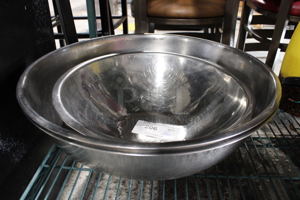 3 Various Metal Bowls. Includes 19.5x19.5x6. 3 Times Your Bid!