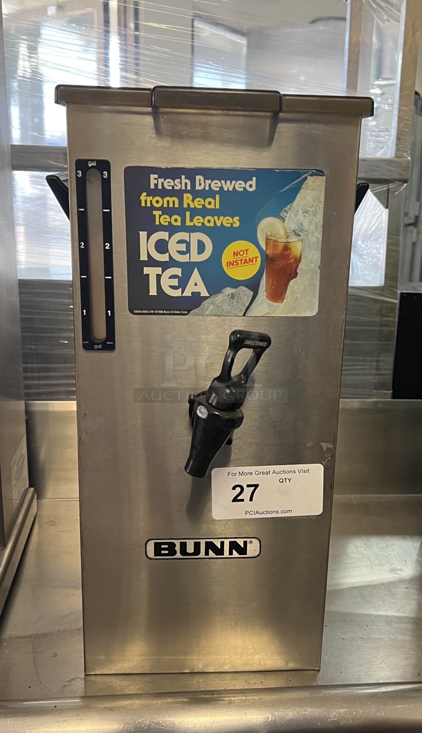 Bunn  TD4T Iced Tea/Coffee Dispenser, square style, 4 gallon capacity (15.14 litres)