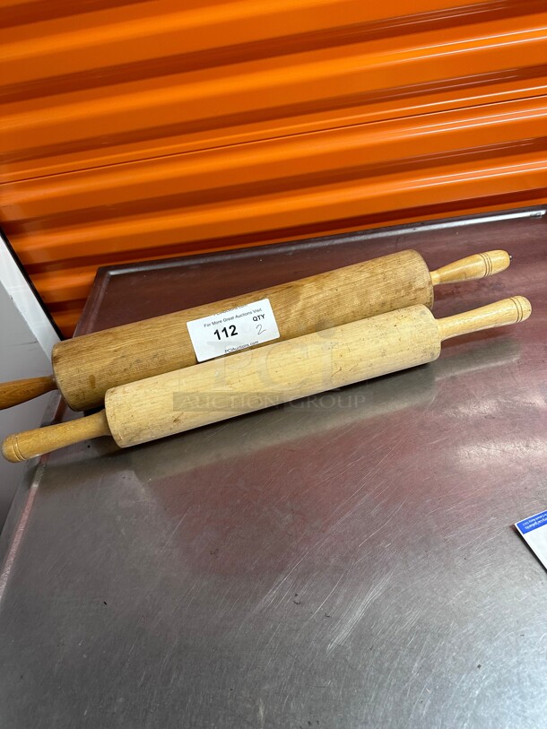 Assorted Commercial  23 inch and 20 Inch Maple Wood Professional Rolling Pin NSF  - Image 2 of 5