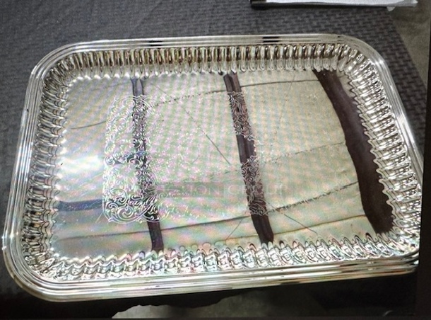 One NEW Vollrath 21X14 Rectangular Fluted Stainless Steel Tray. #82167 - Image 1 of 1
