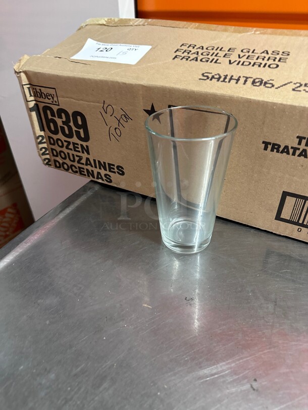 New! Libbey Restaurant Basics 16 oz. Customizable Rim Tempered Mixing Glass / Pint Glass NSF Heavy Duty  - Image 1 of 4