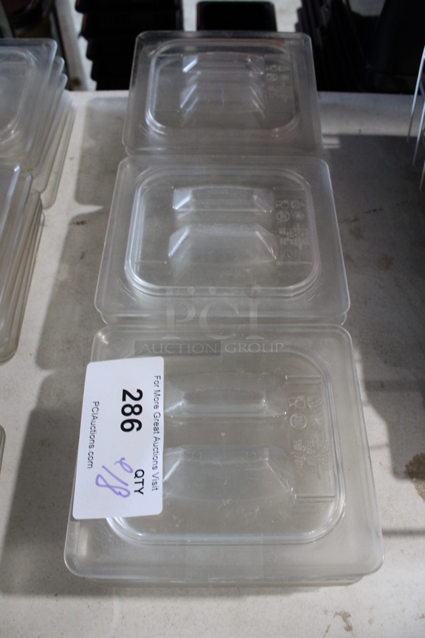 ALL ONE MONEY! Lot of 18 Cambro Clear Poly 1/6 Size Drop In Bins!