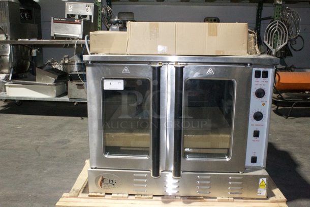 Cooking Performance Group FGC-100-DDN Deep Depth Single Deck Full Size Natural Gas Convection Oven with Legs - 60,000 BTU. 1ph 120v 38x47x57 - Image 2 of 7