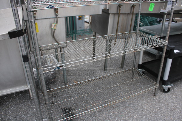 Chrome Finish 5 Tier Shelving Unit. BUYER MUST DISMANTLE. PCI CANNOT DISMANTLE FOR SHIPPING. PLEASE CONSIDER FREIGHT CHARGES. 48x18x74 - Image 3 of 4
