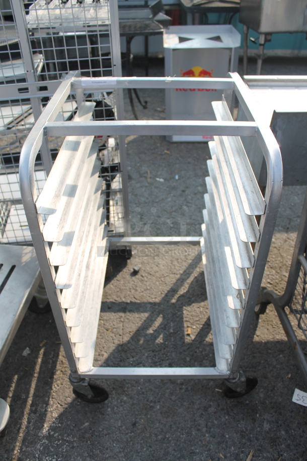 Commercial Stainless Steel Half Height Sheet Pan Rack on Commercial Casters. 