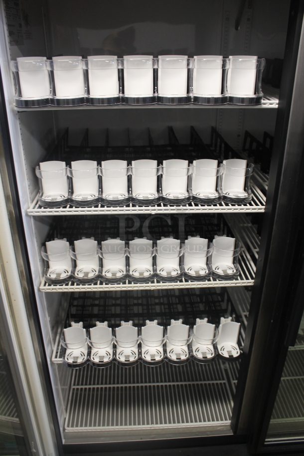 2012 True GDM-49EM Metal Commercial 2 Door Reach In Cooler Merchandiser w/ Poly Coated Racks. 115 Volts, 1 Phase. Tested and Powers On But Does Not Get Cold - Image 4 of 6