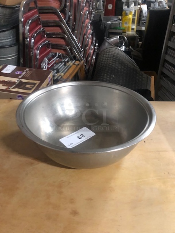 One 14  Inch Stainless Steel Mixing Bowl. 