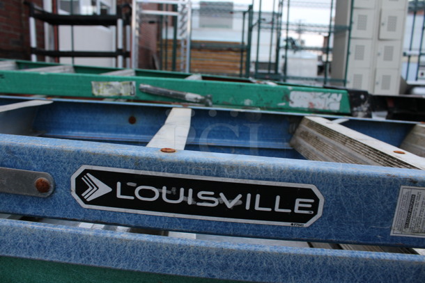 2 Ladders; Louisville Blue 225 Pound Capacity 7' and 6' Green. 2 Times Your Bid! - Image 4 of 5