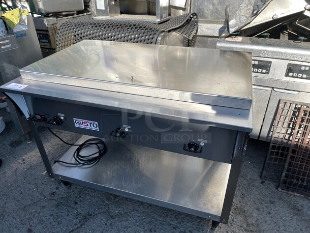 New! Gusto 3W120-4 120v Stainless Commercial 3 Well Steam Table NSF 115 Volt Tested and Working! - Image 6 of 9