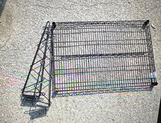 One Wall Mount Black Metro Shelf With 2 Brackets. 36X24 - Image 1 of 1