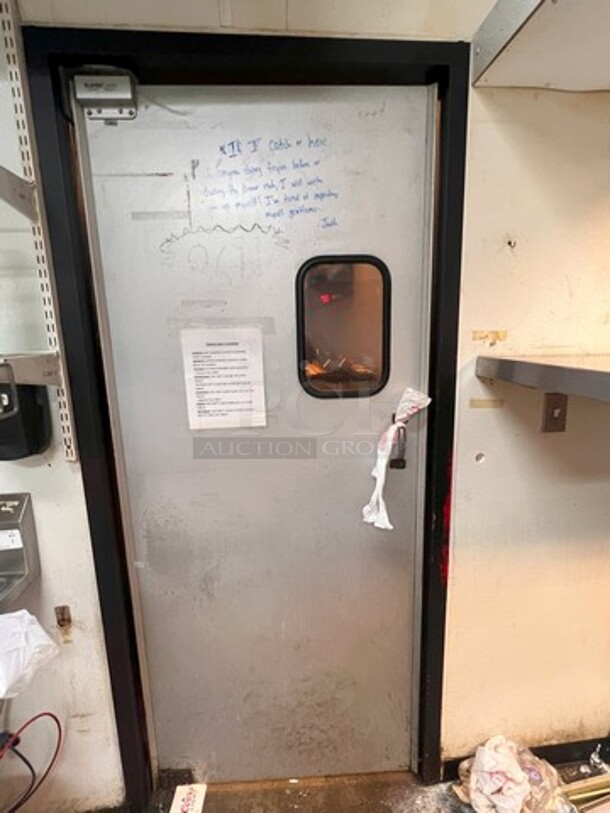 Eliason Corp. Stainless Steel Lightweight Kitchen Swing Door W/Hardware
35"x82.5"
**LABOR FOR REMOVAL ADDITIONAL FEE, CONTACT MISSOURI DIVISION FOR LABOR QUOTE OR ADDITIONAL QUESTIONS. - Image 2 of 2